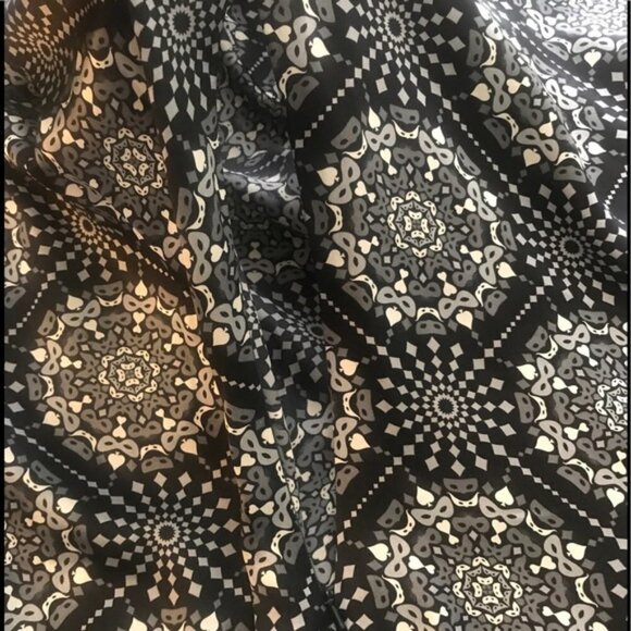 Tory Burch Margaret Silk Blouse Black Mask Size 10 - Picture 5 of 6